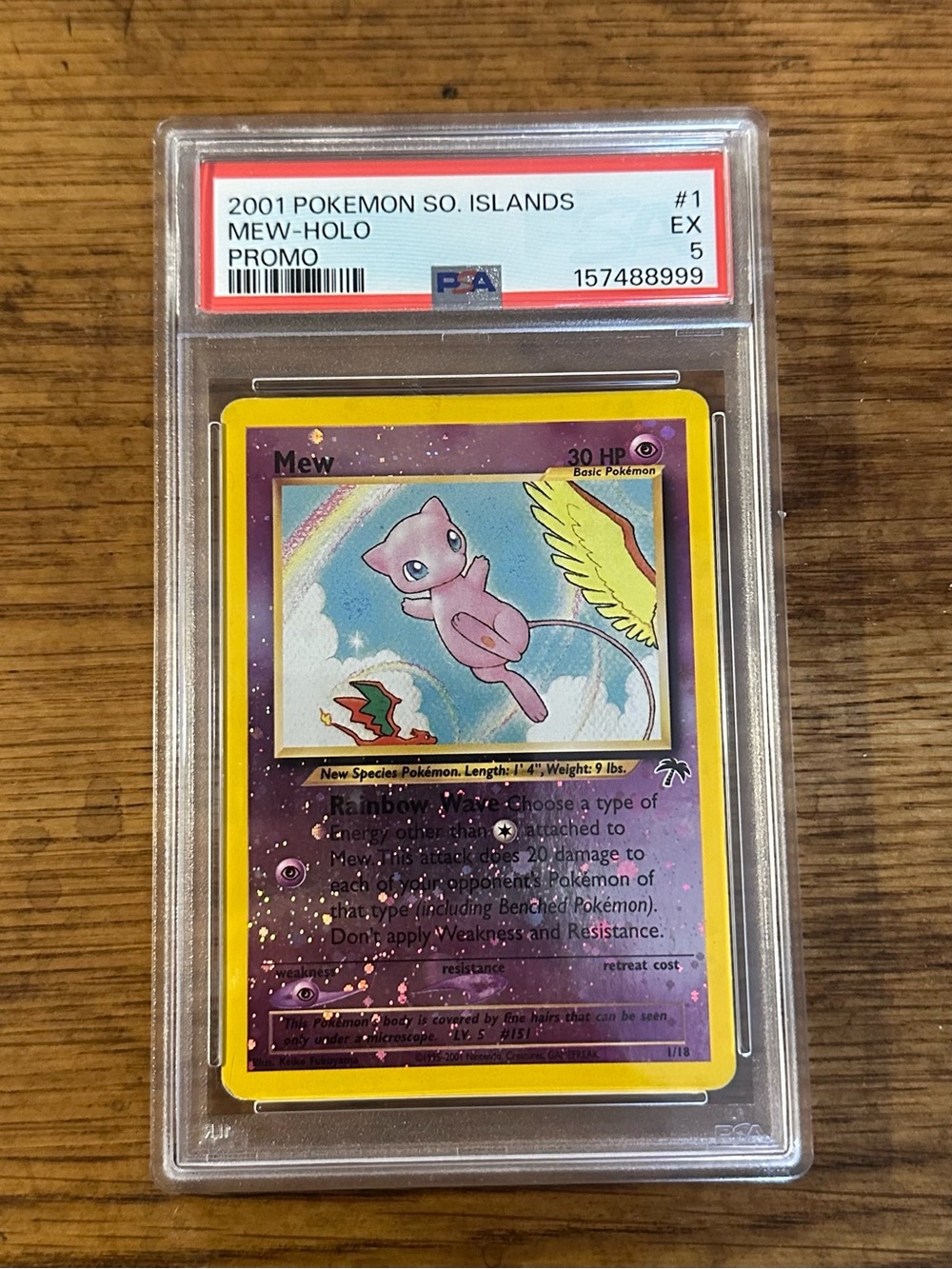 2001 Pokemon Southern Islands Mew Holo #1 PSA 5